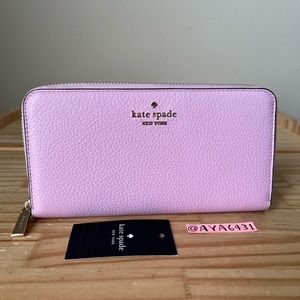 Kate Spade Lavender Wallet with Gold Accents